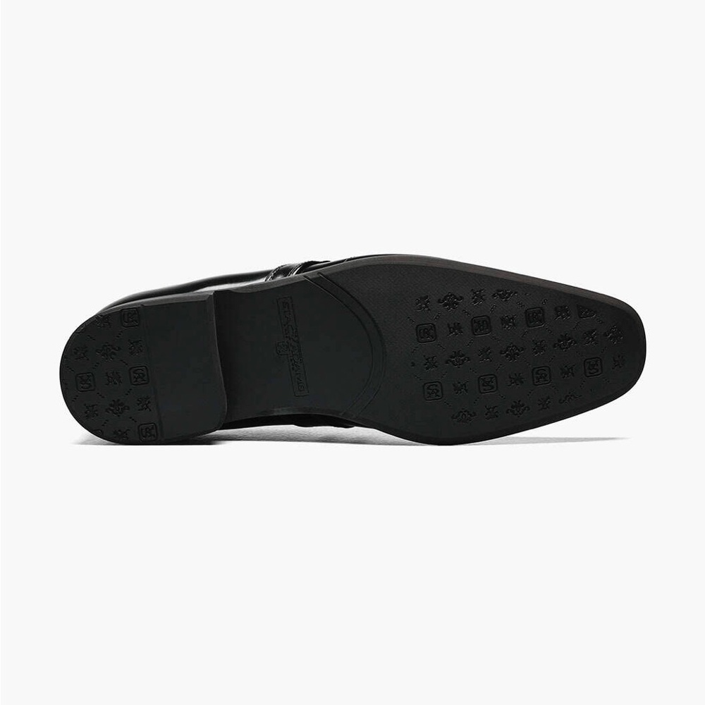 Men's BEAU Black Leather Loafers - Picture 3 of 10